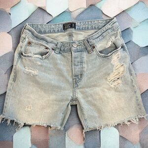 ABERCROMBIE & FITCH Women’s Ames Low Rise Slim Boyfriend Denim Shorts 00R/24